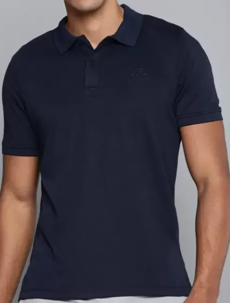 blue color polo half sleeves t shirt for men
