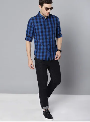 black checks shirt for men