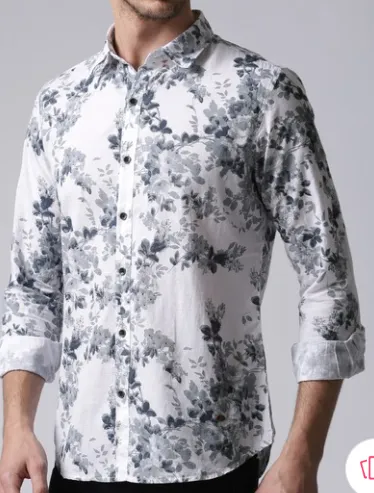 printed floral shirt for men