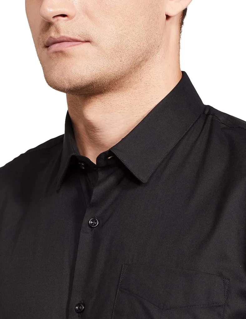 Black shirt collar shirt office wear