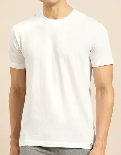 white half sleeve tshirt for men