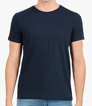 Round neck half sleeves a blue T shirt for men