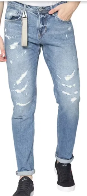 Faint blue jeans ripped jeans cool jeans