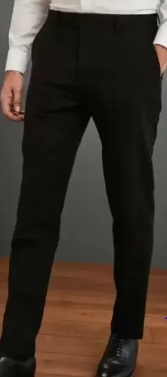Black trouser for men for office wear with black shoes