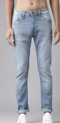 Not dark blue jeans for men