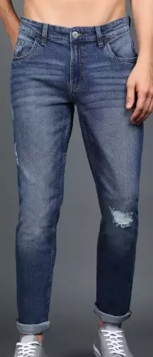 Blue jeans very small ripped