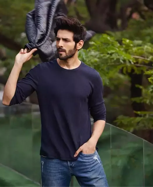 Cool outfit for winter by Kartik Aaryan