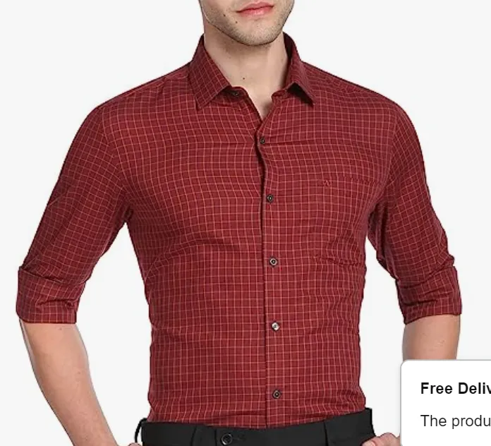 best Red checks shirt for men for office wear