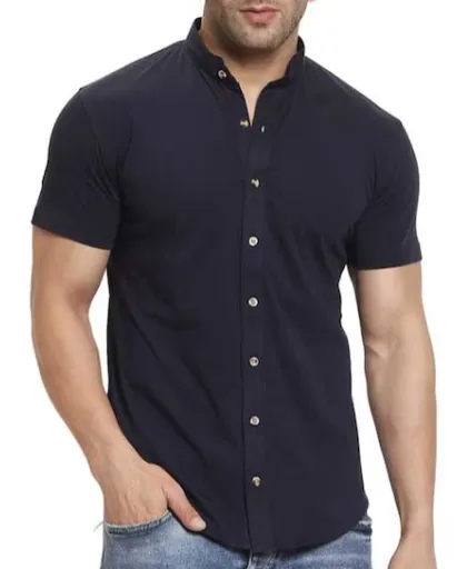 black half sleeves shirt for men