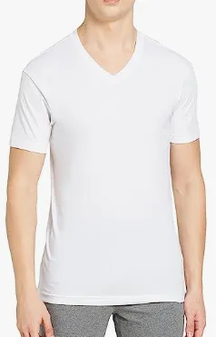 v neck half sleeves white t shirt for men