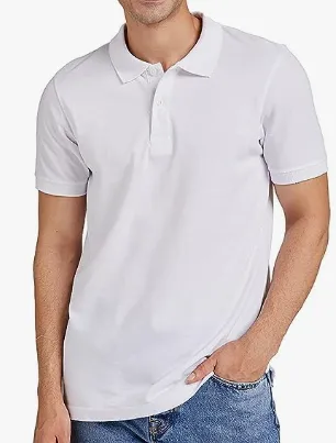 white half sleeves collar t shirt polo t shirt for men
