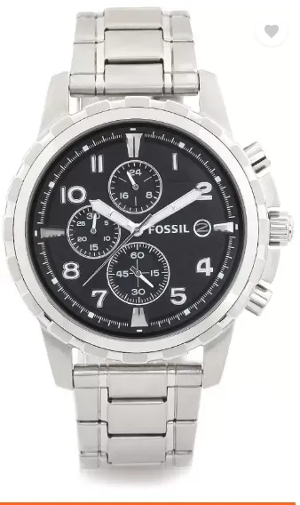 fossil silver band watch for men for special occasions
