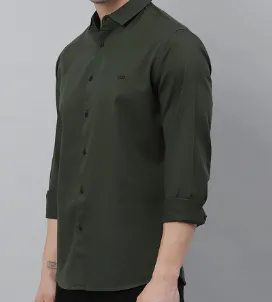 Mehndi colour full sleeves shirt for men
