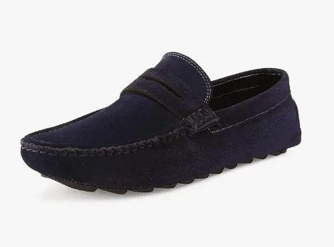 Dark blue jeans loafer for men