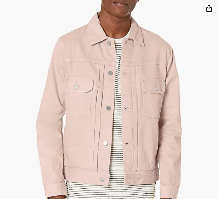 pinkish layering jacket for men