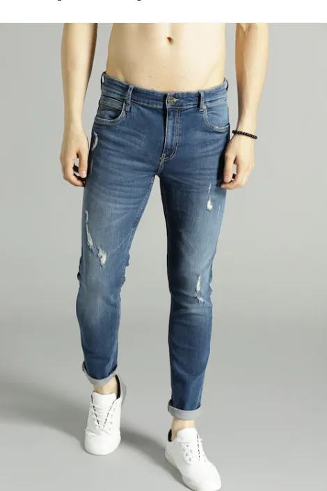 ripped jeans for men blue jeans