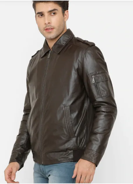 brown lather jacket for men