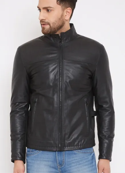 black lather jacket for men