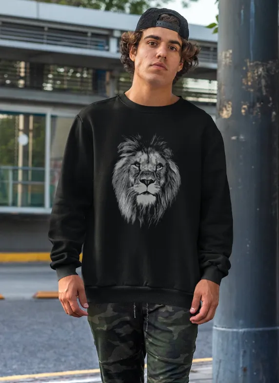 lion sign tshirt full sleeve black