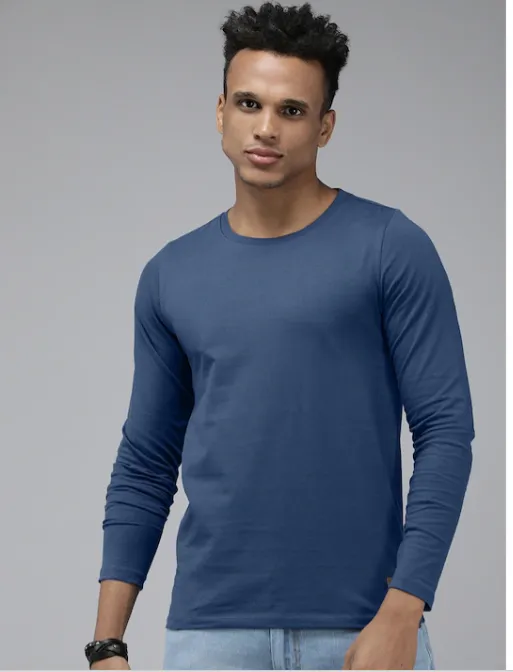 blue full sleeve tshirt for men