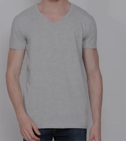v neck tshirt for men grey colour