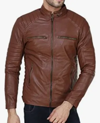 brown jacket for mens leather